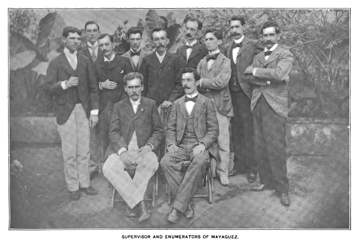 photograph of the census takers from Mayaguez, Puerto Rico